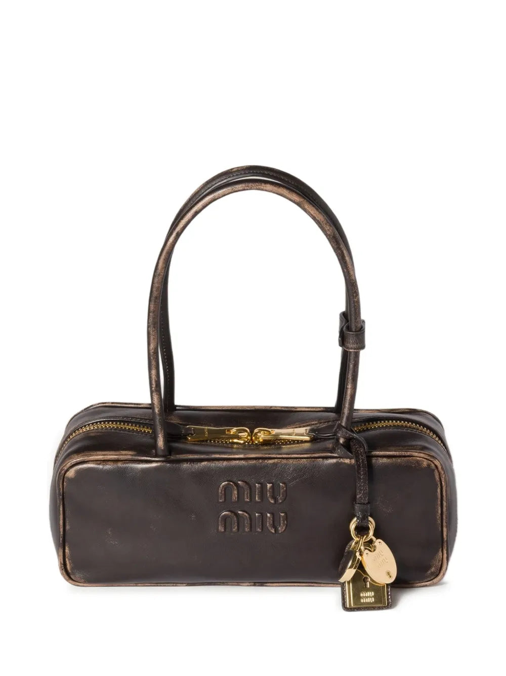 Miu Miu Beau Logo Embossed Tote Bag — Same as shown — Size One Size — Front View
