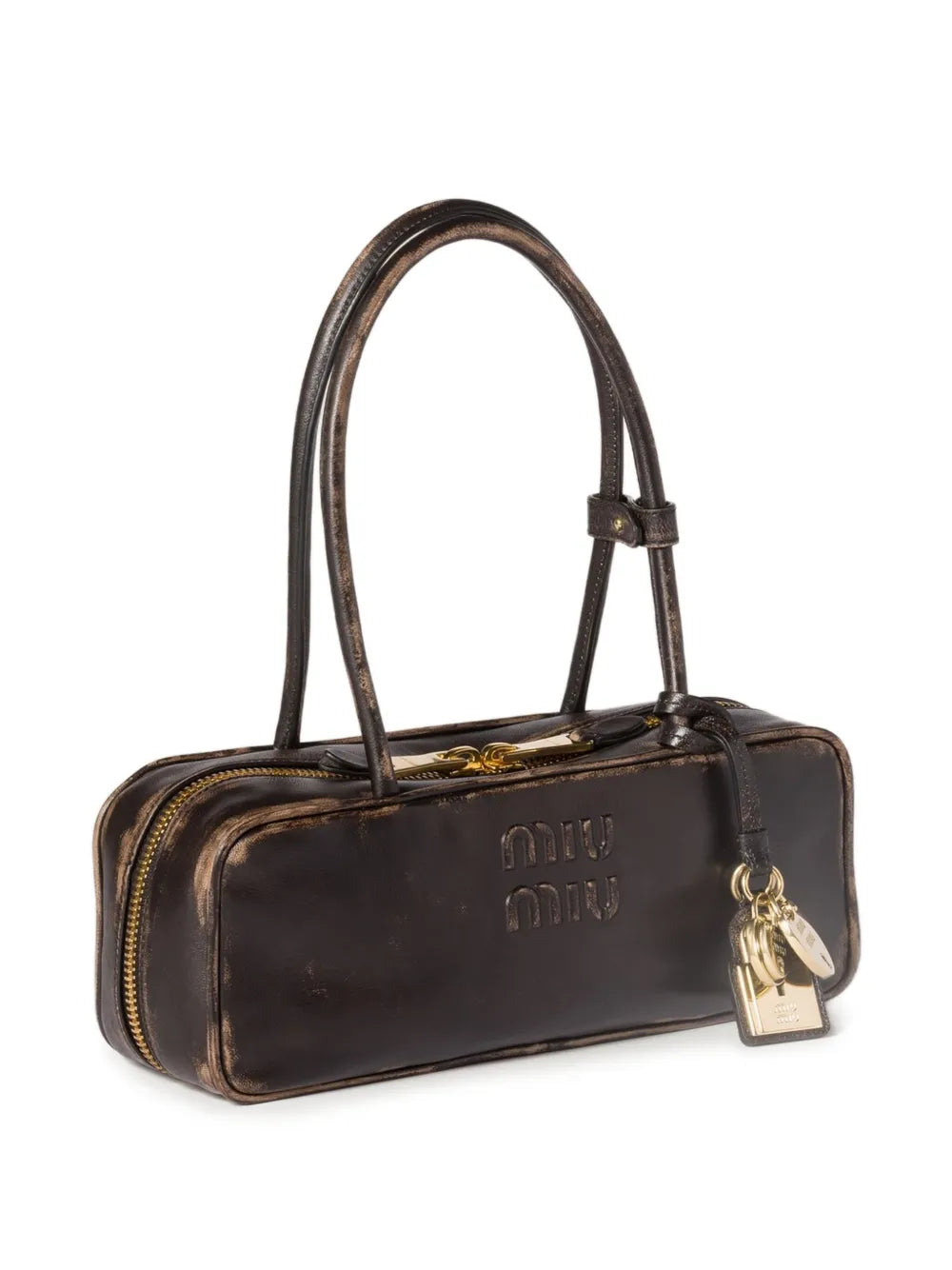 Miu Miu Beau Logo Embossed Tote Bag — Same as shown — Size One Size — Detail View