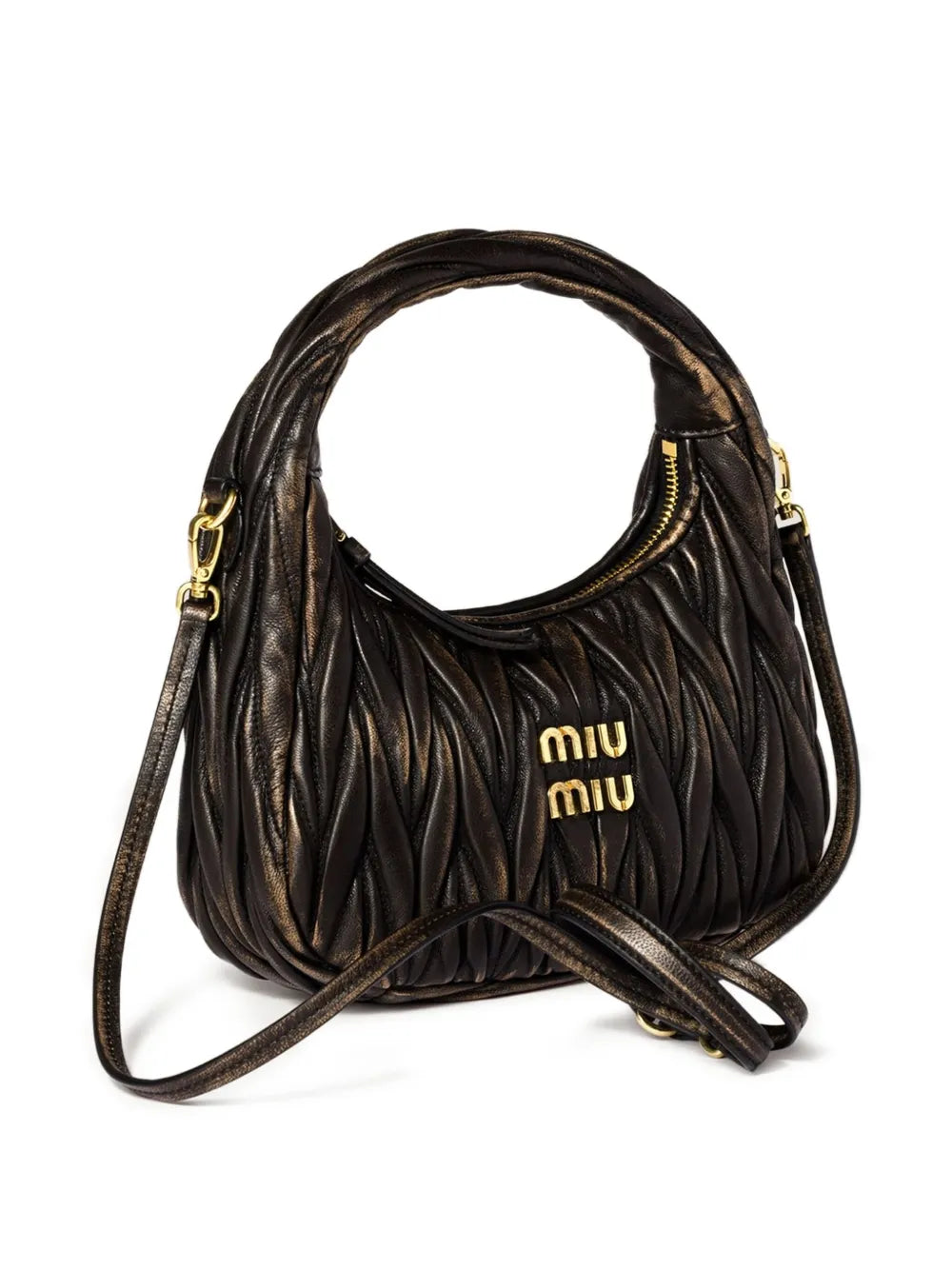 Miu Miu Wander Matelasse Leather Shoulder Bag — Same as shown — Size One Size — Detail View