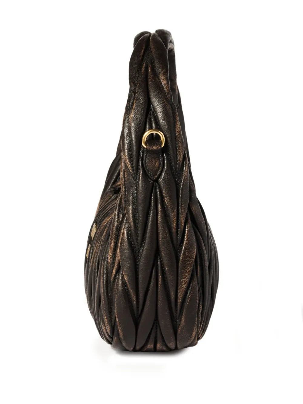 Miu Miu Wander Matelasse Leather Shoulder Bag — Same as shown — Size One Size — Top View