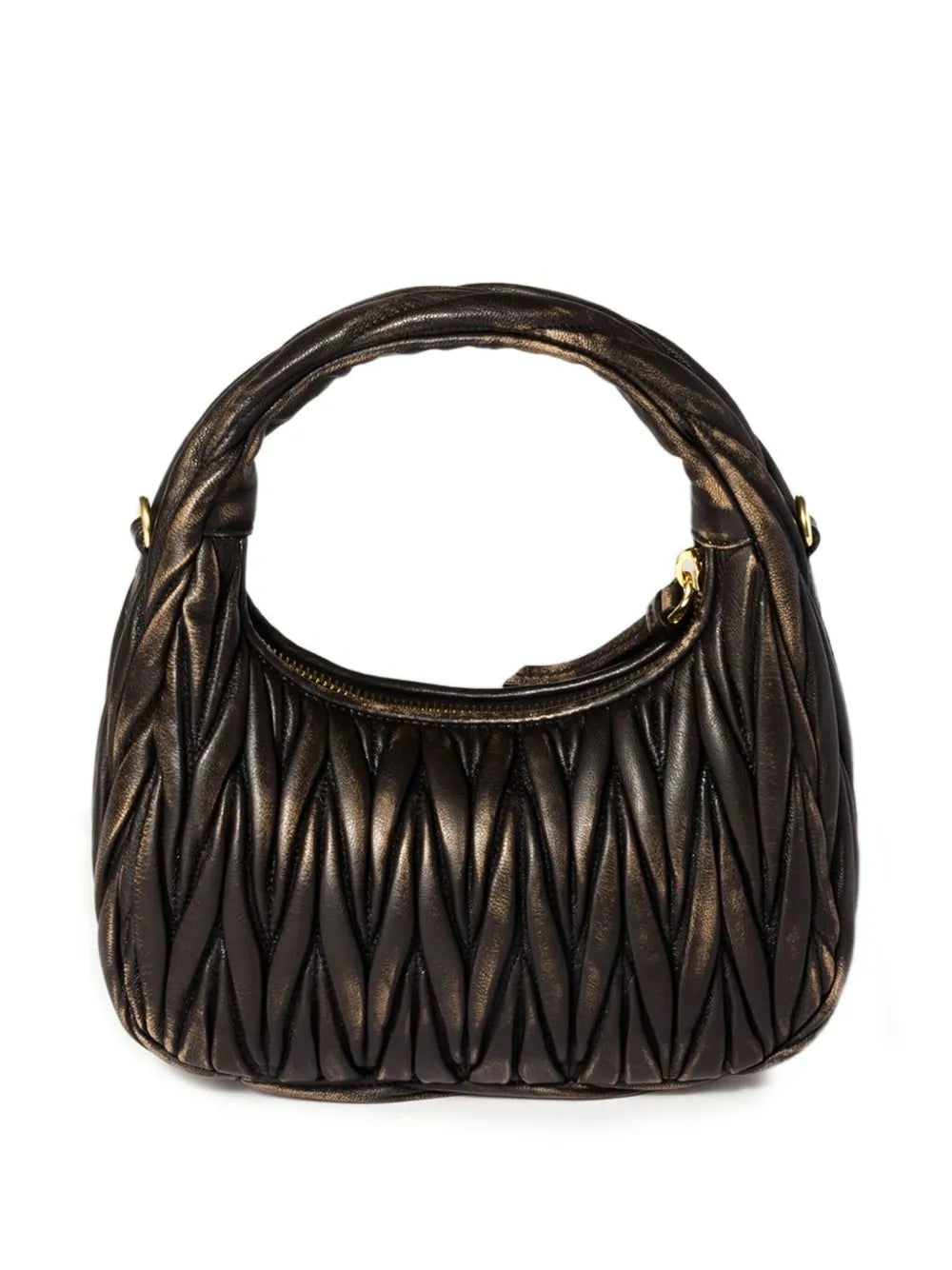 Miu Miu Wander Matelasse Leather Shoulder Bag — Same as shown — Size One Size — Back View