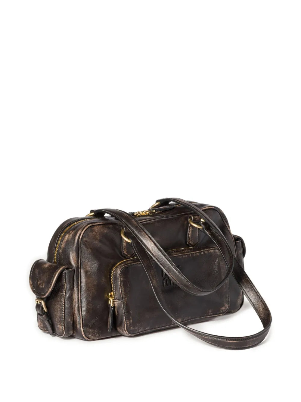 Miu Miu Pocket Logo Embossed Tote Bag — Same as shown — Size One Size — Detail View