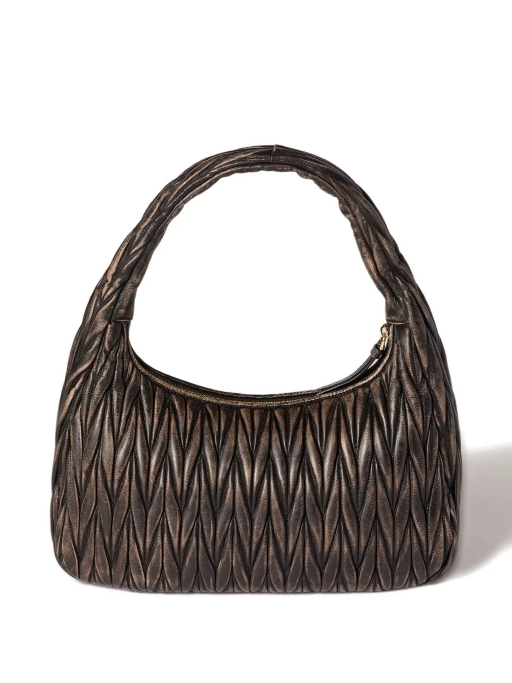 Miu Miu Wander Matelasse Leather Shoulder Bag — Same as shown — Size One Size — Back View