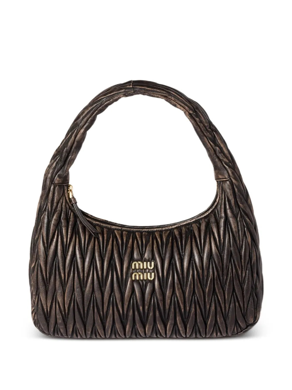 Miu Miu Wander Matelasse Leather Shoulder Bag — Same as shown — Size One Size — Front View