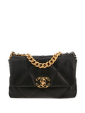Chanel Pre Owned 19 Quilted Leather Shoulder Bag — Same as shown — Size One Size — Front View