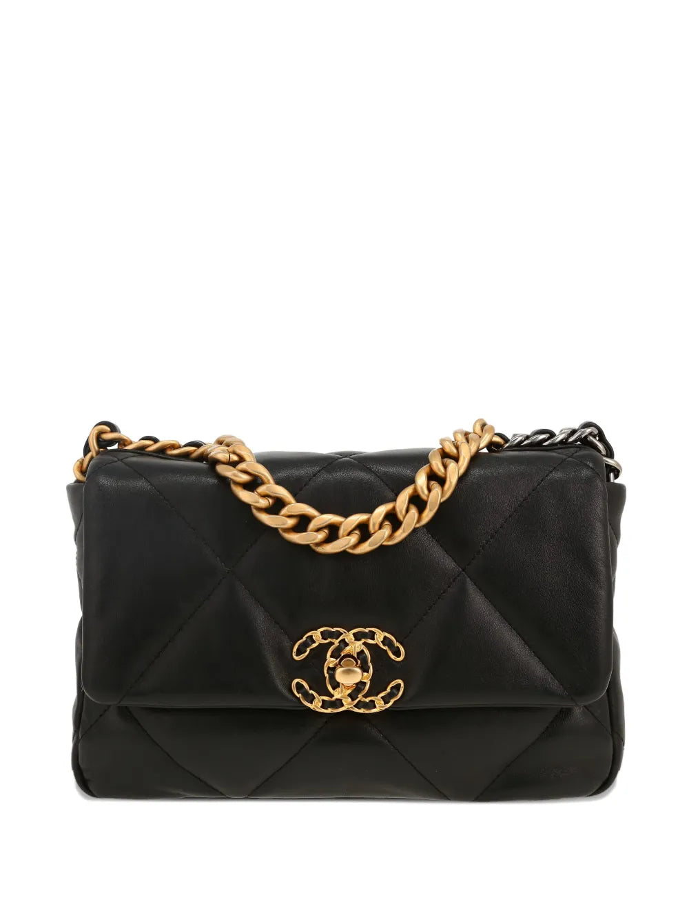 Chanel Pre Owned 19 Quilted Leather Shoulder Bag — Same as shown — Size One Size — Front View