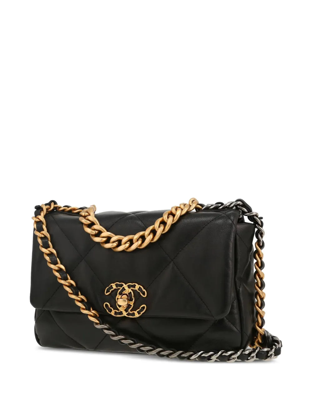 Chanel Pre Owned 19 Quilted Leather Shoulder Bag — Same as shown — Size One Size — Side View