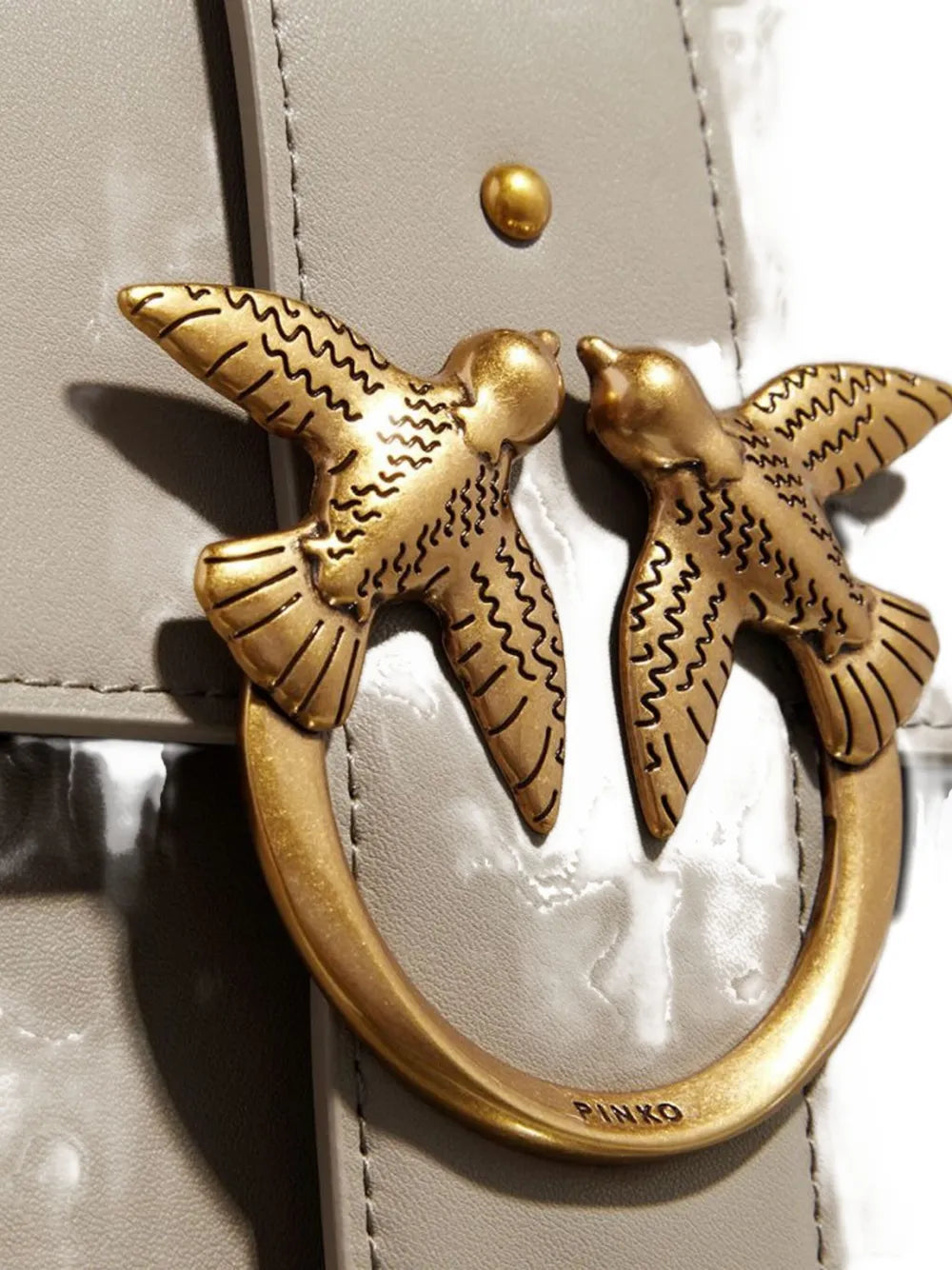 Pinko Love Birds Chain Strap Shoulder Bag — Same as shown — Size One Size — Top View