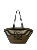 Loewe Striped Anagram Basket Bag — Same as shown — Size One Size — Front View