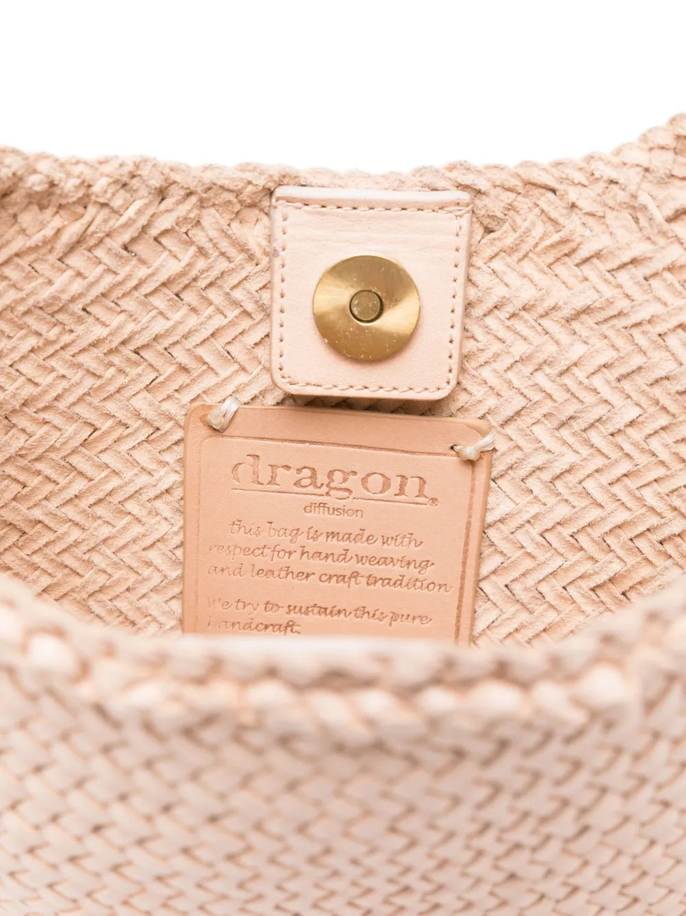 Dragon Diffusion Braided Leather Shoulder Bag — Same as shown — Size One Size — Top View