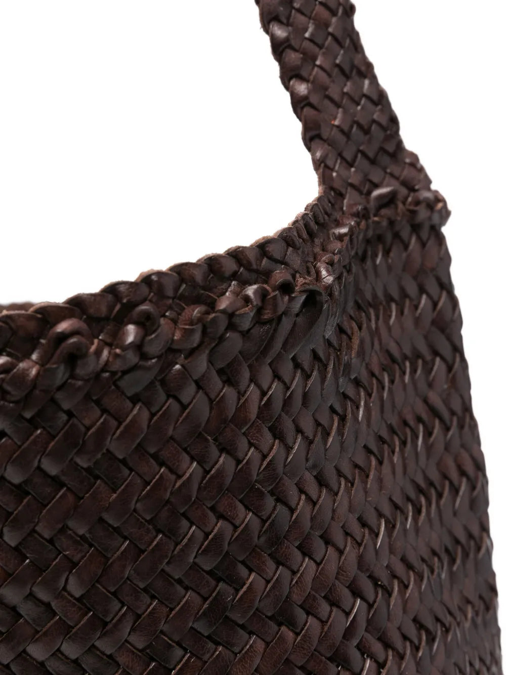 Dragon Diffusion Woven Leather Shoulder Bag — Same as shown — Size One Size — Back View
