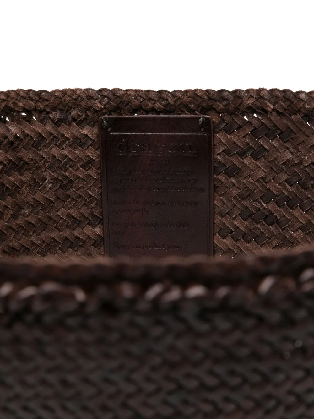 Dragon Diffusion Woven Leather Shoulder Bag — Same as shown — Size One Size — Top View