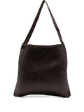 Dragon Diffusion Woven Leather Shoulder Bag — Same as shown — Size One Size — Front View