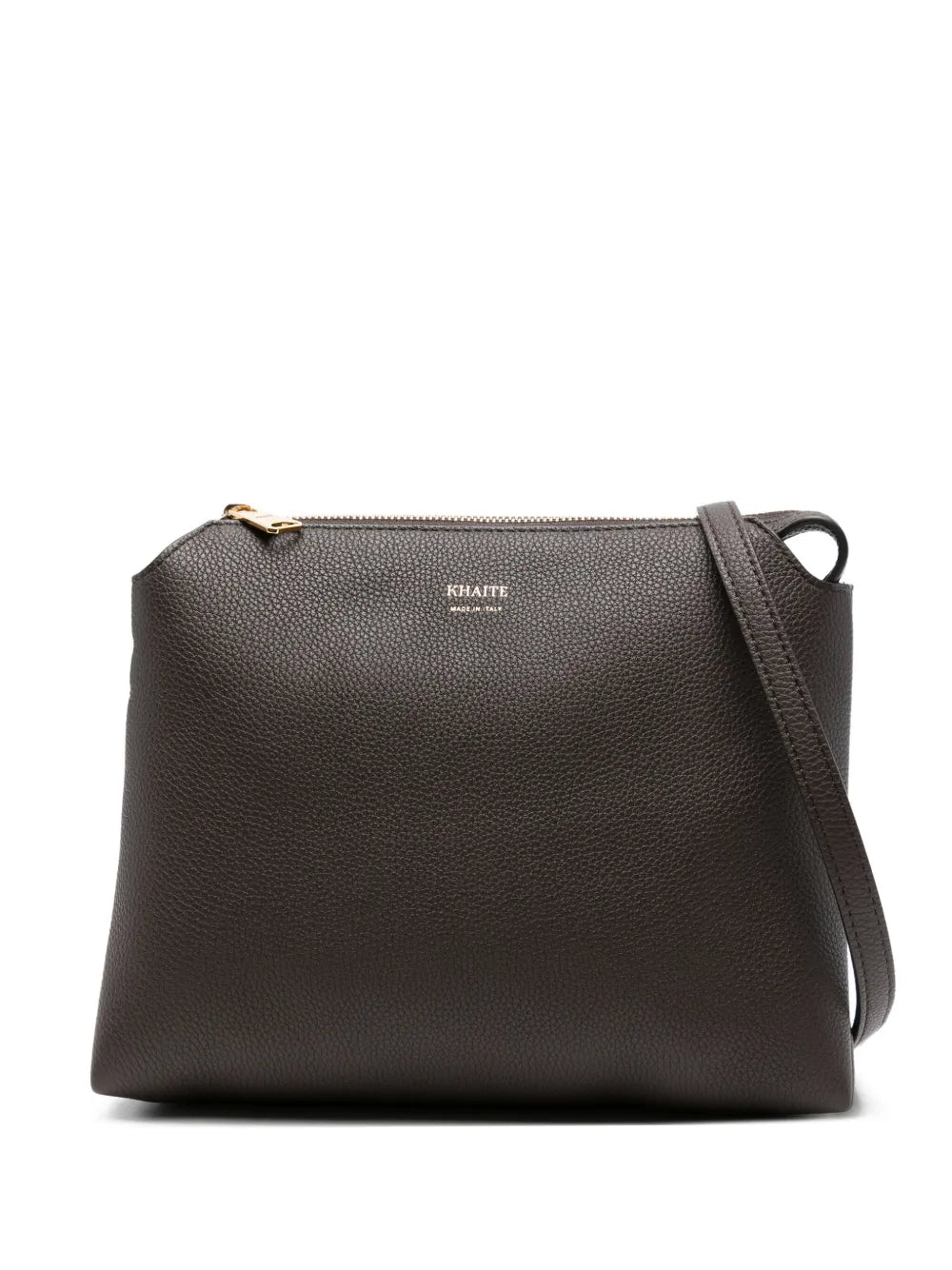 Khaite Lina Zip Top Leather Shoulder Bag — Same as shown — Size One Size — Front View