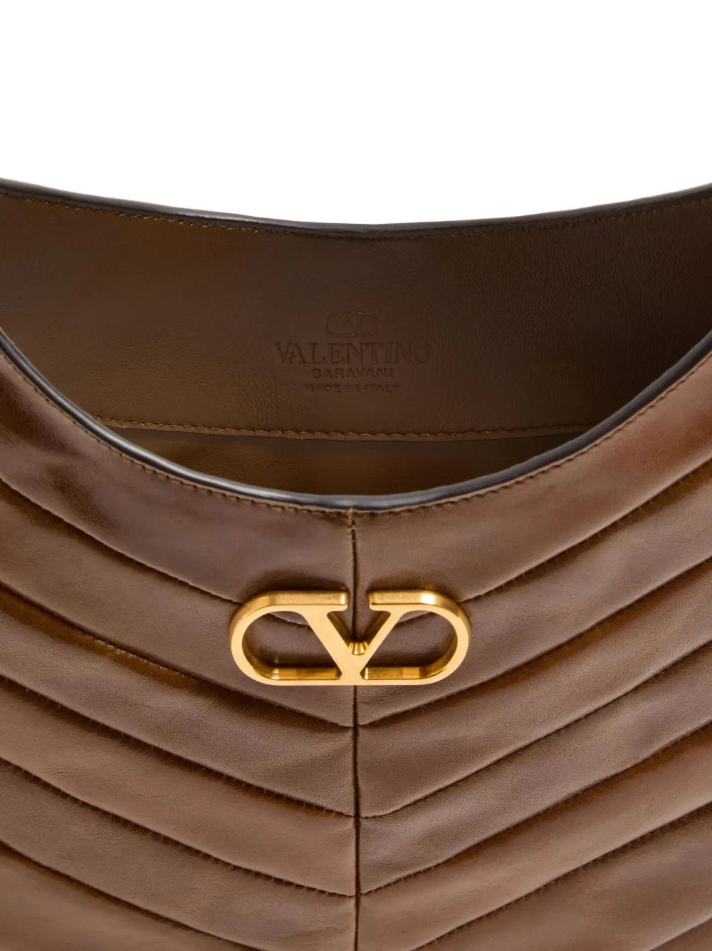 Valentino Garavani Chevron Pattern Stud Detail Shoulder Bag — Same as shown — Size One Size — Detail View