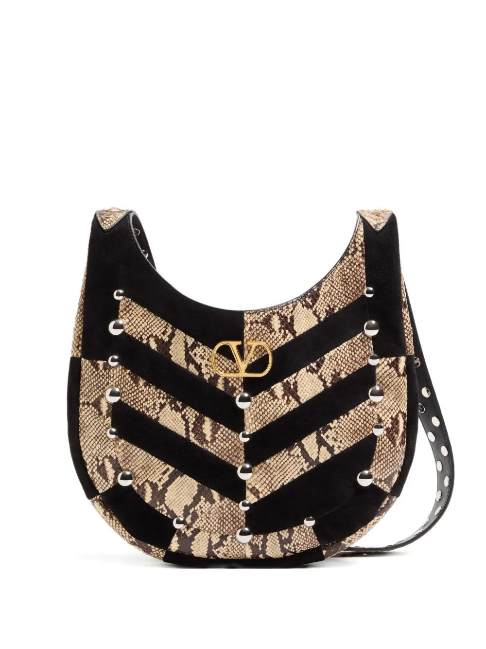 Valentino Garavani Small Chevron Patterned Shoulder Bag — Same as shown — Size One Size — Front View