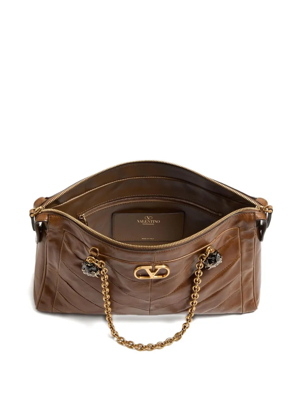 Valentino Garavani Panthea Leather Shoulder Bag — Same as shown — Size One Size — Top View