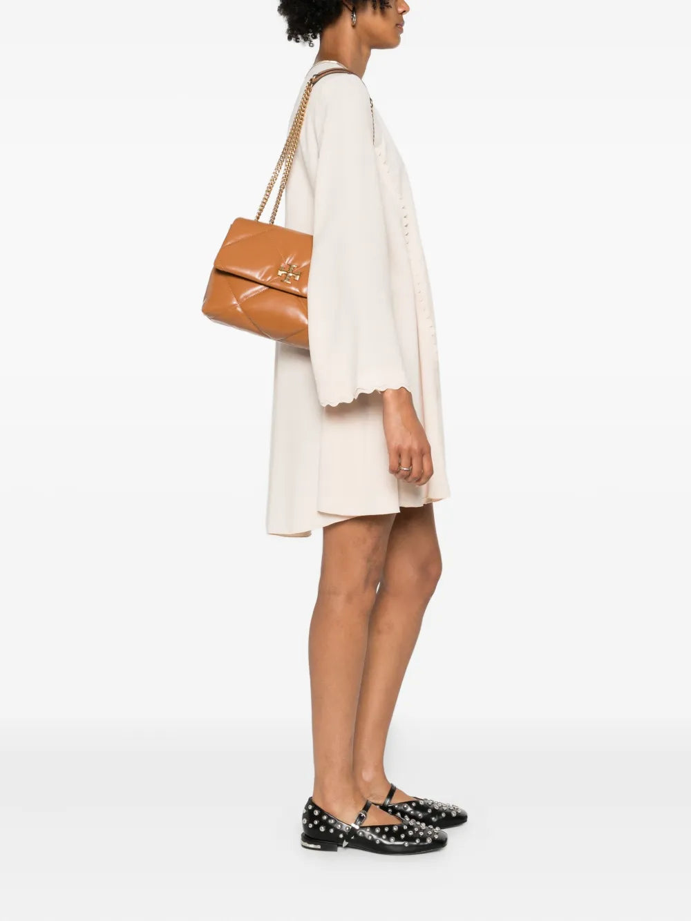 Tory Burch Kira Diamond Quilted Leather Shoulder Bag — Same as shown — Size One Size — Side View
