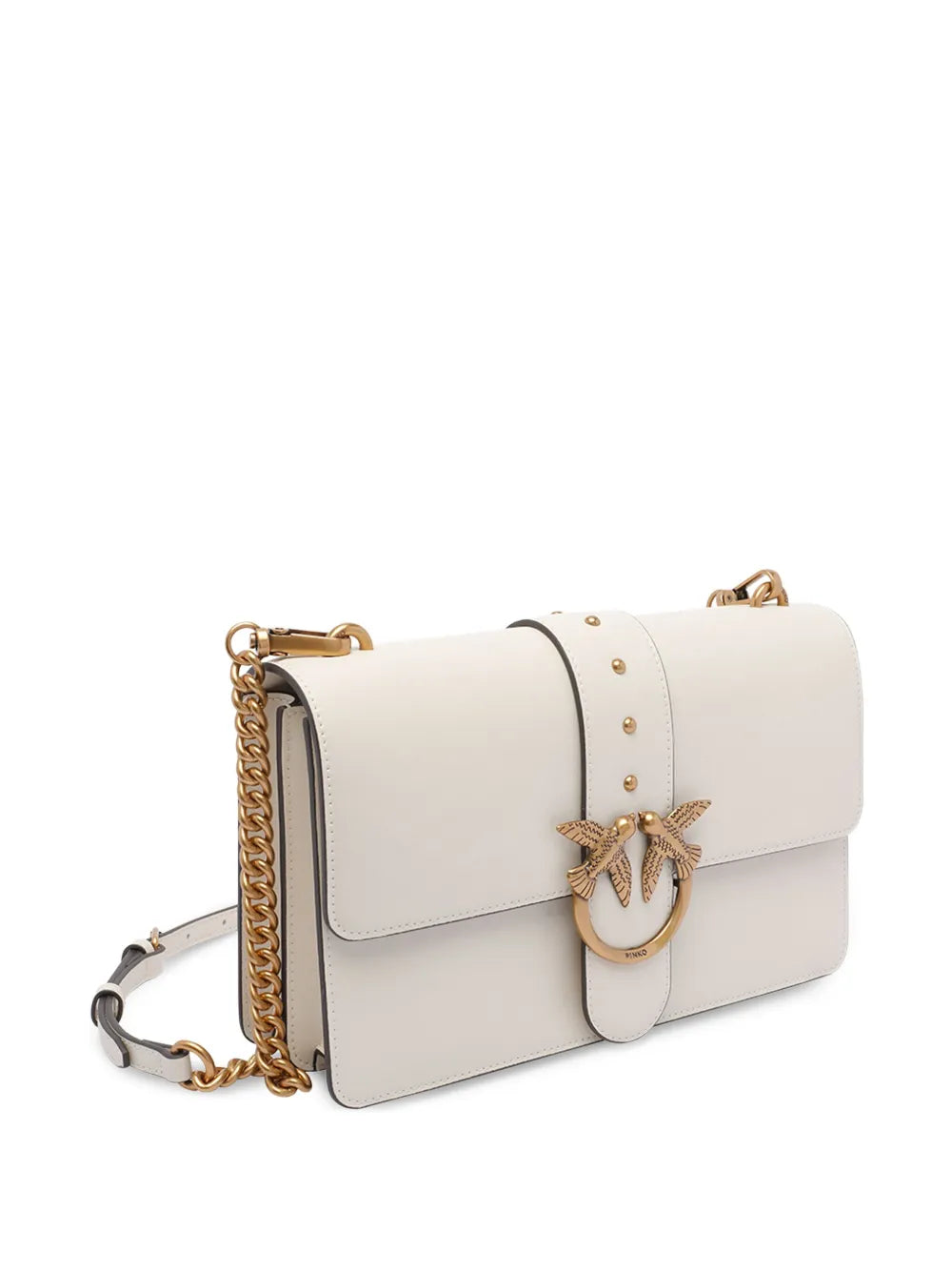 Pinko Classic Love One Simply Bird Embellished Studded Shoulder Bag — Same as shown — Size One Size — Back View