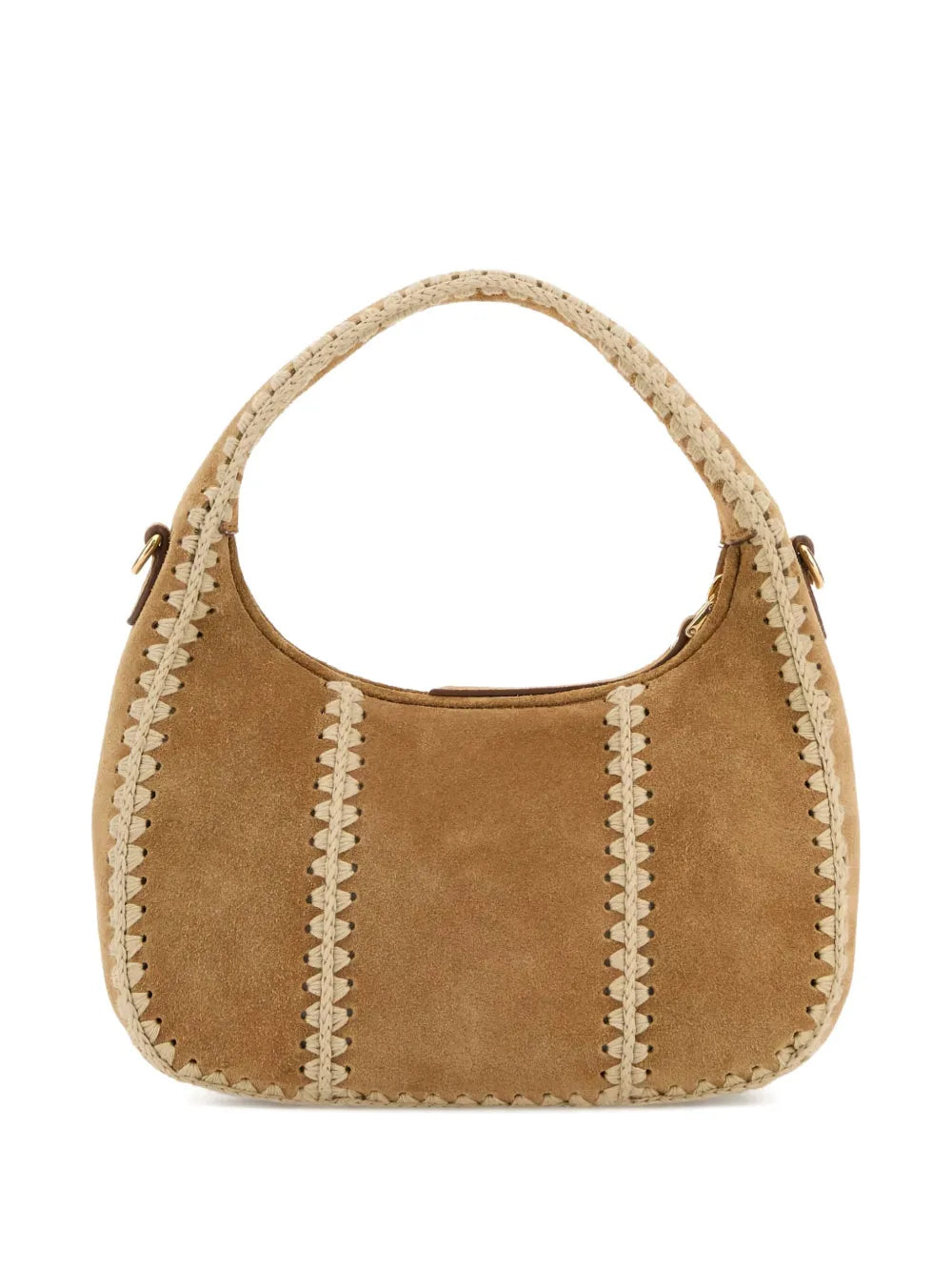 Miu Miu Wander Suede Braided Shoulder Bag — Same as shown — Size One Size — Side View