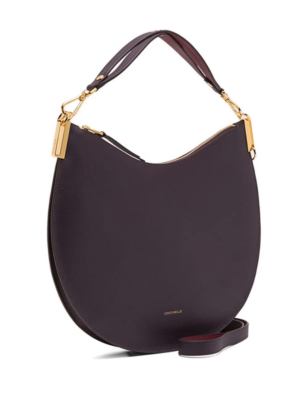 Coccinelle Large Sunup Leather Shoulder Bag — Same as shown — Size One Size — Top View