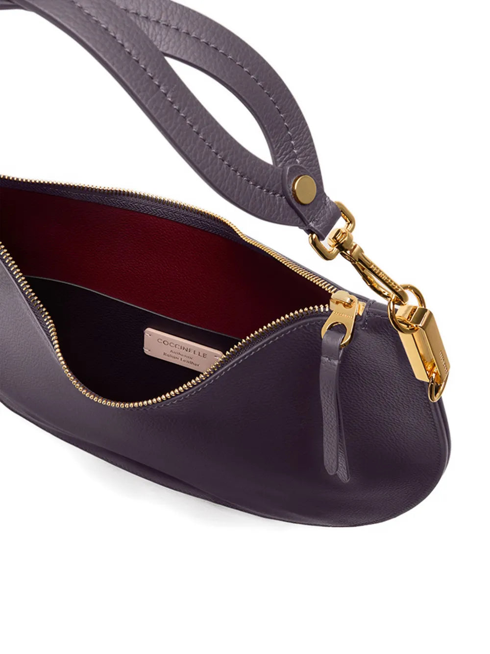 Coccinelle Large Sunup Leather Shoulder Bag — Same as shown — Size One Size — Back View