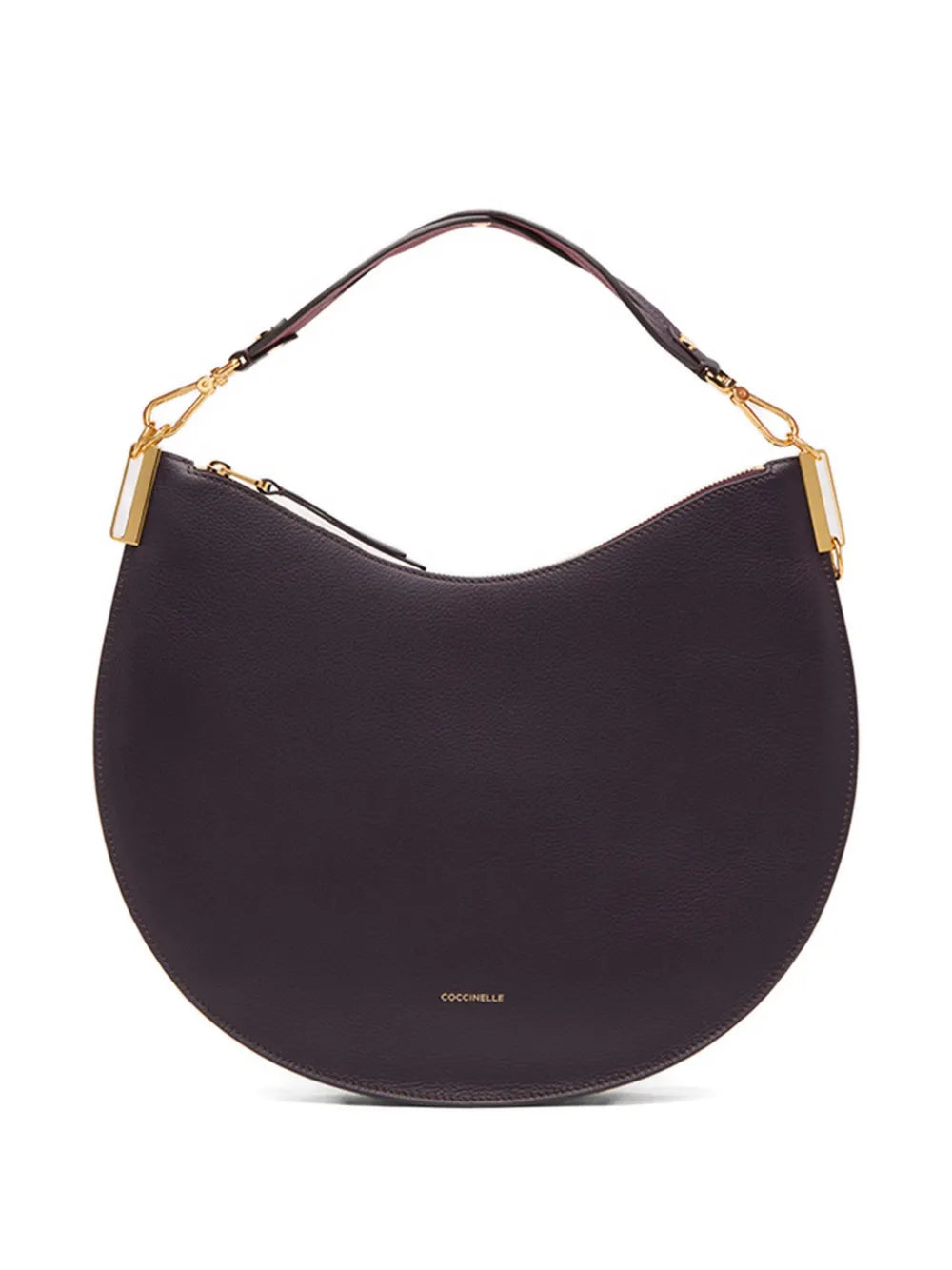 Coccinelle Large Sunup Leather Shoulder Bag — Same as shown — Size One Size — Front View
