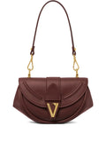 Versace Small Virtus Leather Shoulder Bag — Same as shown — Size One Size — Front View