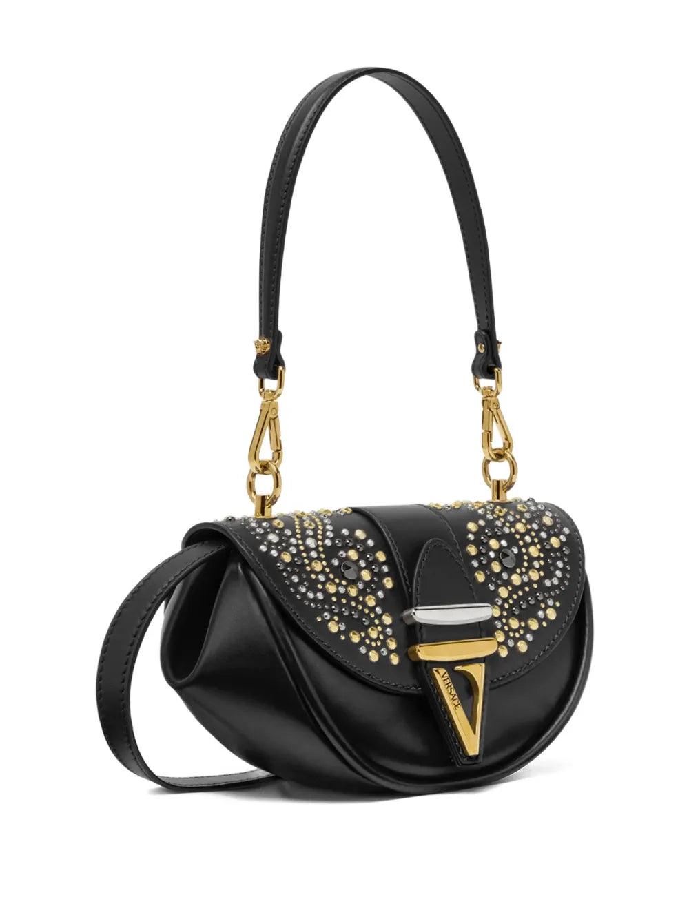 Versace Stud Embellished Shoulder Bag — Same as shown — Size One Size — Top View