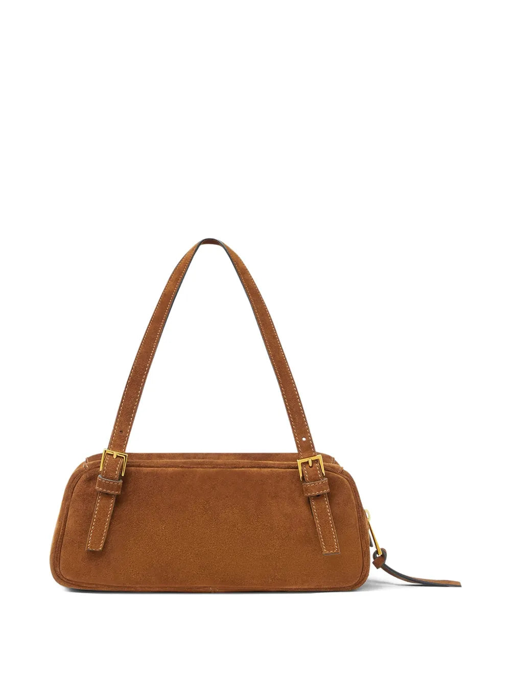 Versace Tag Suede Shoulder Bag — Same as shown — Size One Size — Back View