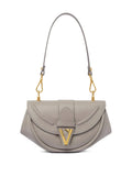 Versace Small Virtus Leather Shoulder Bag — Same as shown — Size One Size — Front View