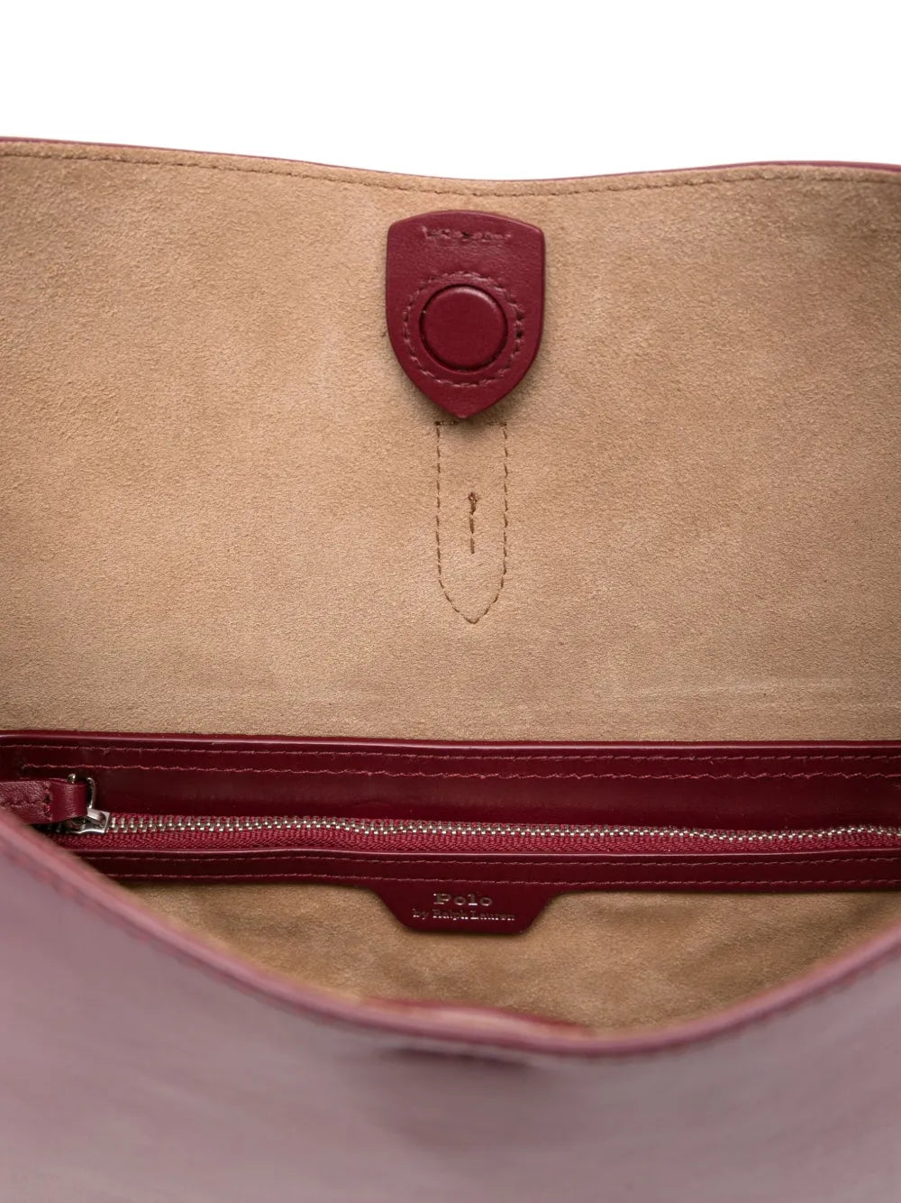 Polo Ralph Lauren Logo Clasp Leather Shoulder Bag — Same as shown — Size One Size — Detail View