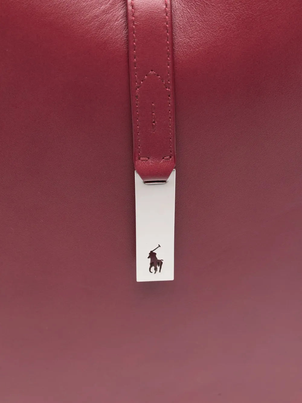 Polo Ralph Lauren Logo Clasp Leather Shoulder Bag — Same as shown — Size One Size — Top View