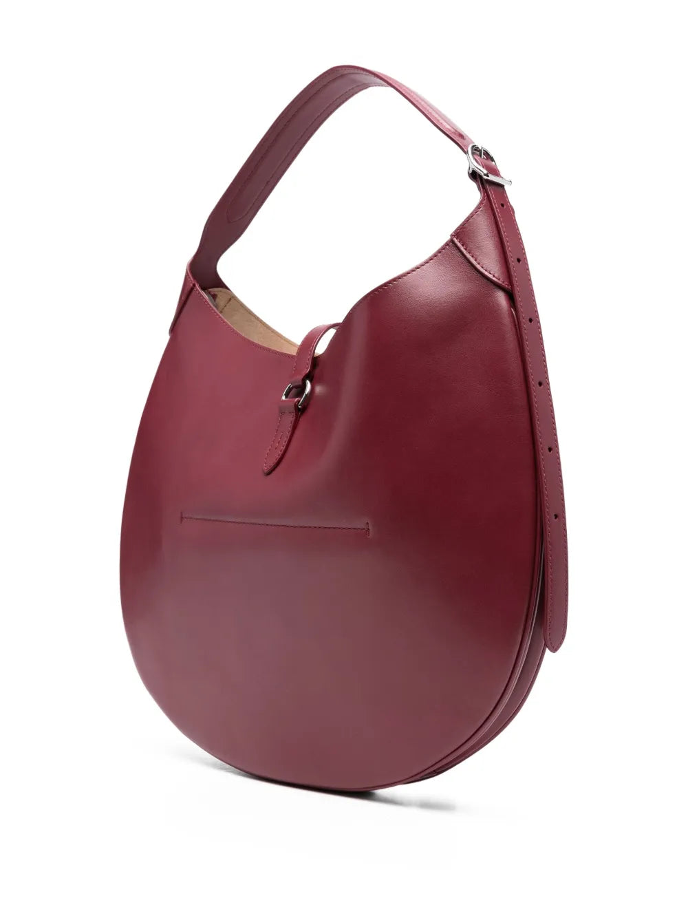 Polo Ralph Lauren Logo Clasp Leather Shoulder Bag — Same as shown — Size One Size — Back View