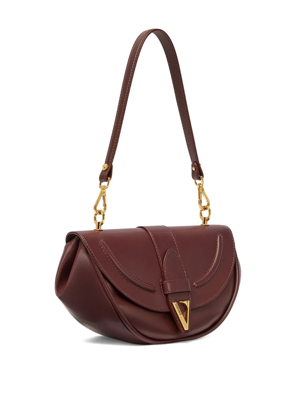 Versace Medium Virtus Leather Shoulder Bag — Same as shown — Size One Size — Top View