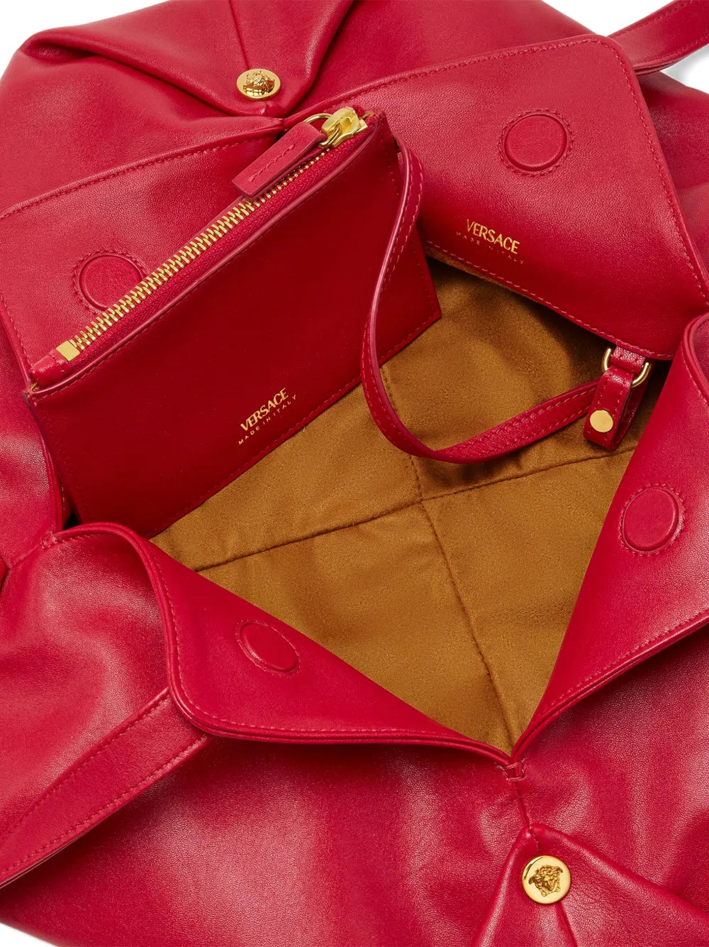 Versace Protea Leather Shoulder Bag — Same as shown — Size One Size — Back View