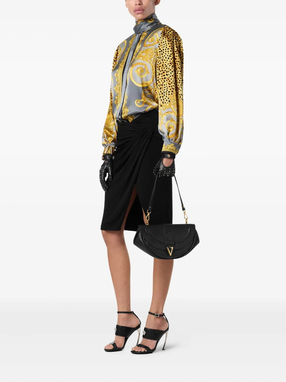 Versace Medium Virtus Shoulder Bag — Same as shown — Size One Size — Back View