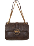 Just Cavalli Snake Buckle Chain Shoulder Bag — Same as shown — Size One Size — Front View