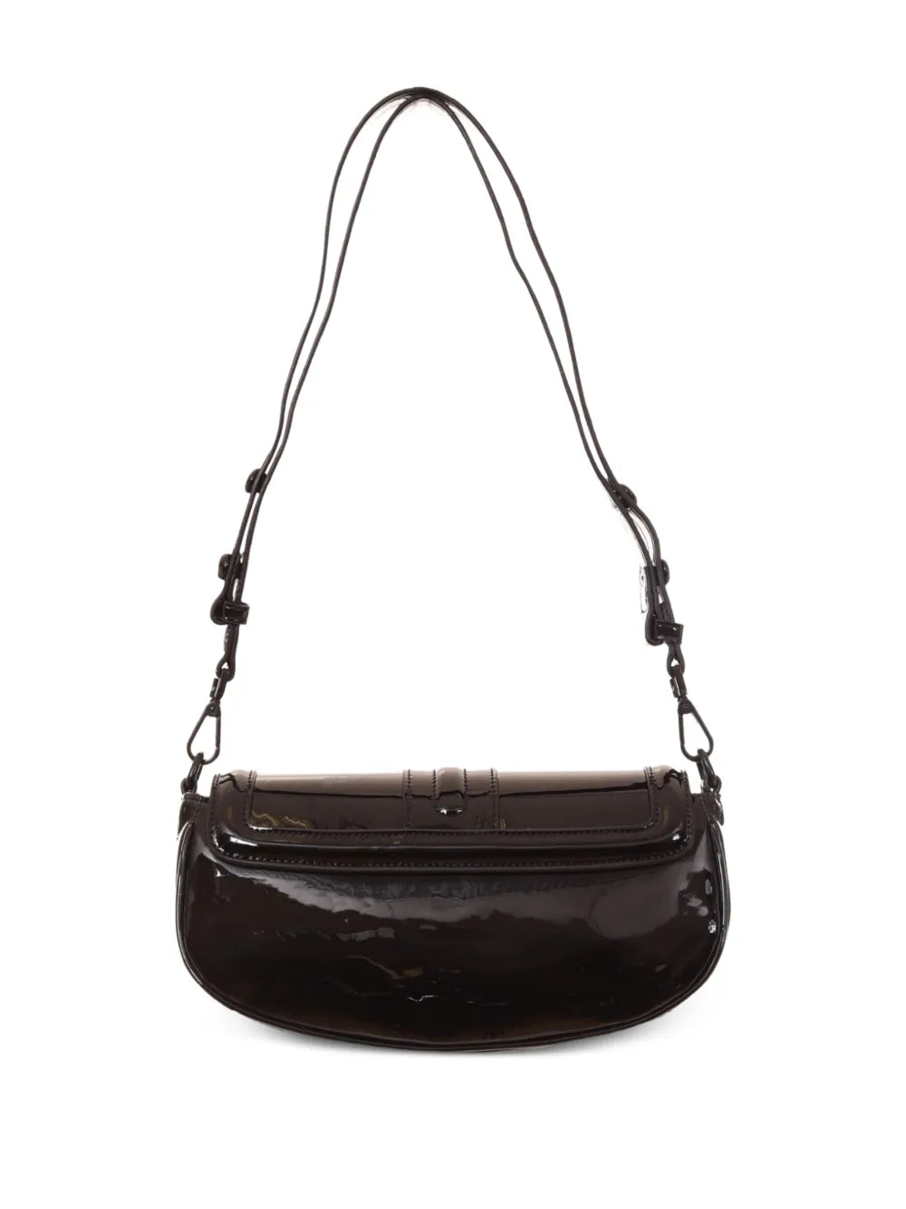 Just Cavalli Curved Flap Logo Plaque Shoulder Bag — Same as shown — Size One Size — Side View