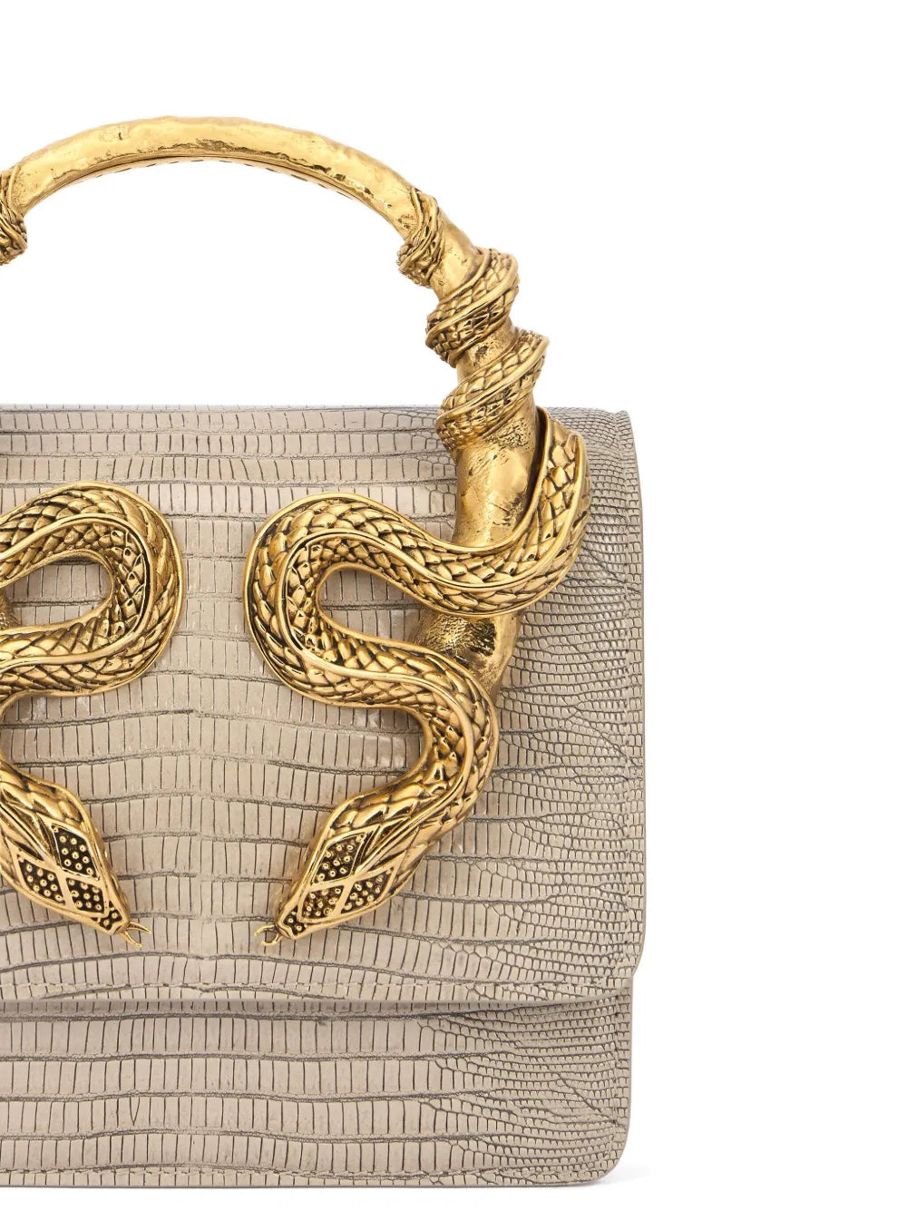 Roberto Cavalli Snake Embellished Snake Skin Shoulder Bag — Same as shown — Size One Size — Top View