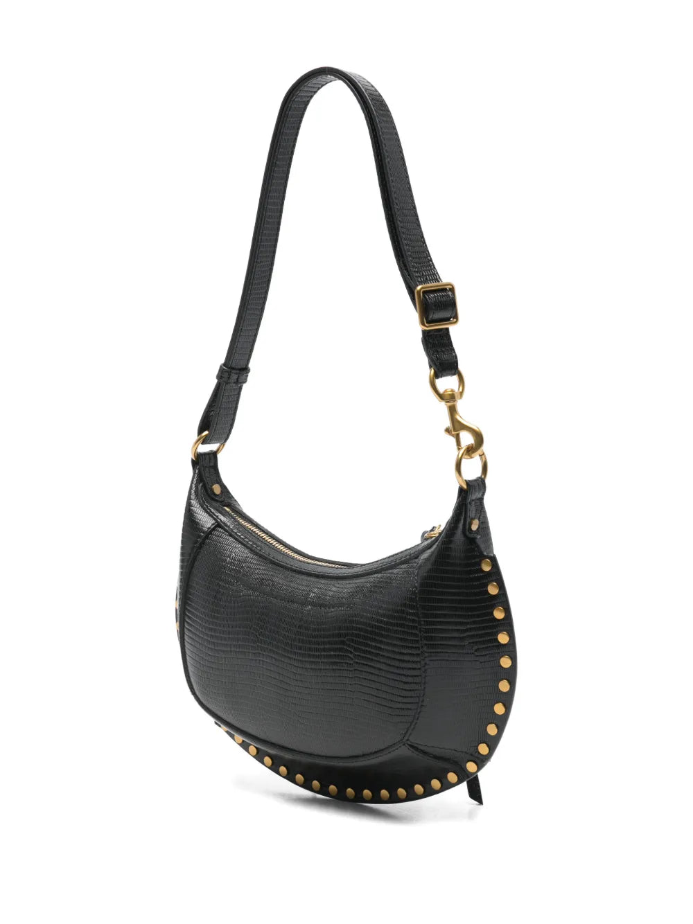 Isabel Marant Oskan Lizard Effect Studded Shoulder Bag — Same as shown — Size One Size — Back View