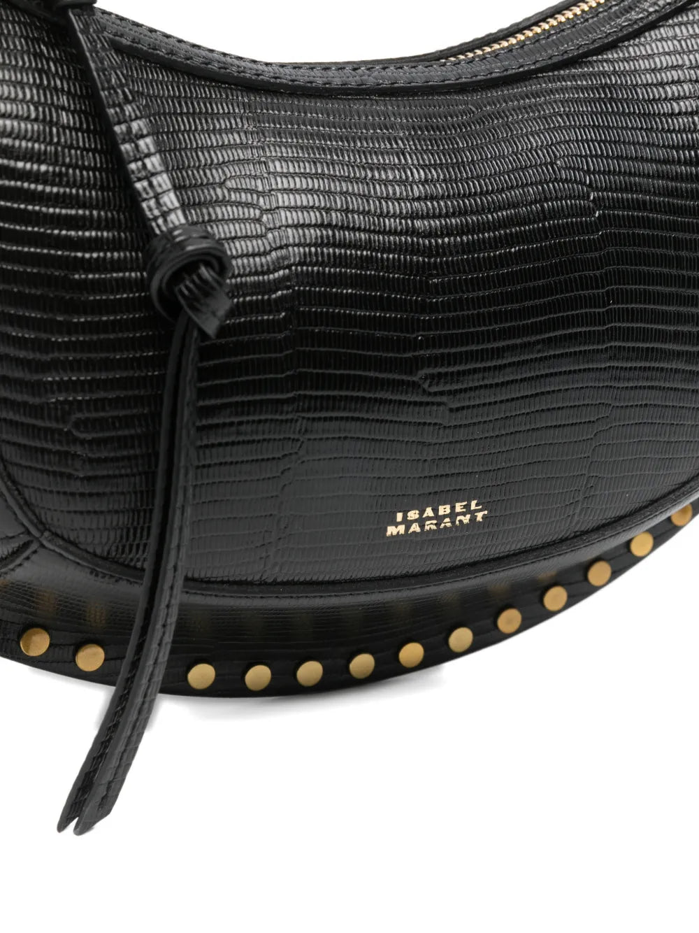 Isabel Marant Oskan Lizard Effect Studded Shoulder Bag — Same as shown — Size One Size — Top View