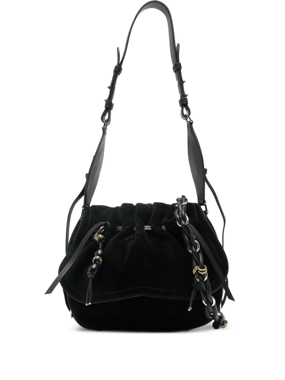 Isabel Marant Bolton Suede Shoulder Bag — Same as shown — Size One Size — Front View
