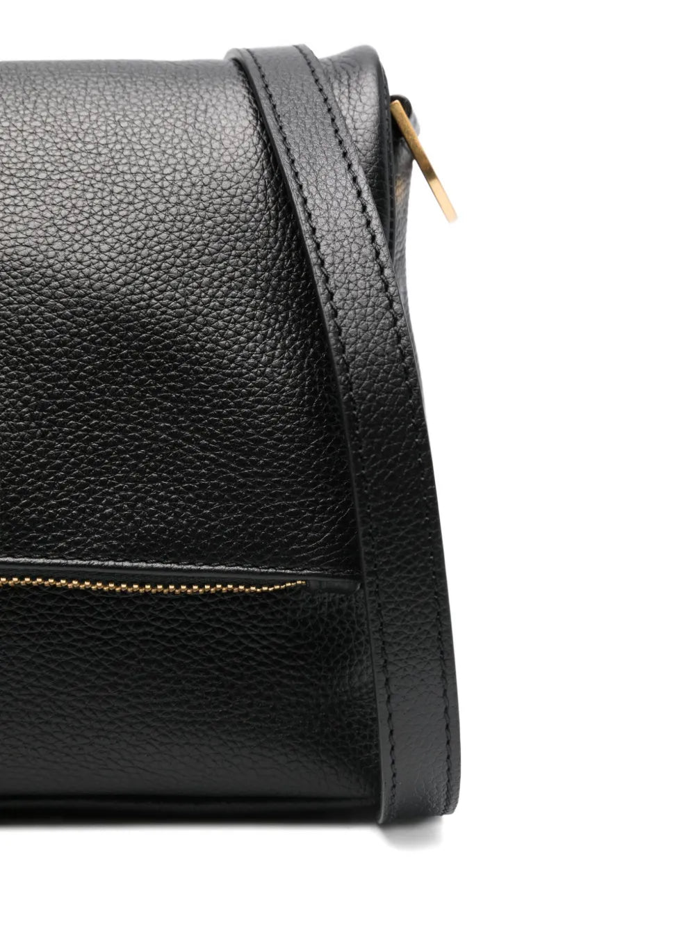 Zadigvoltaire Rocky Grained Leather Shoulder Bag — Same as shown — Size One Size — Top View