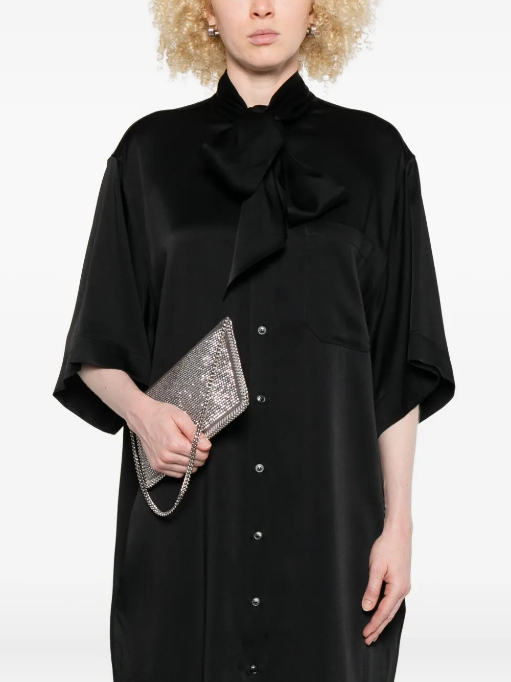 Stella Mccartney Falabella Pochette Crystal Embellished Chain Shoulder Bag — Same as shown — Size One Size — Side View