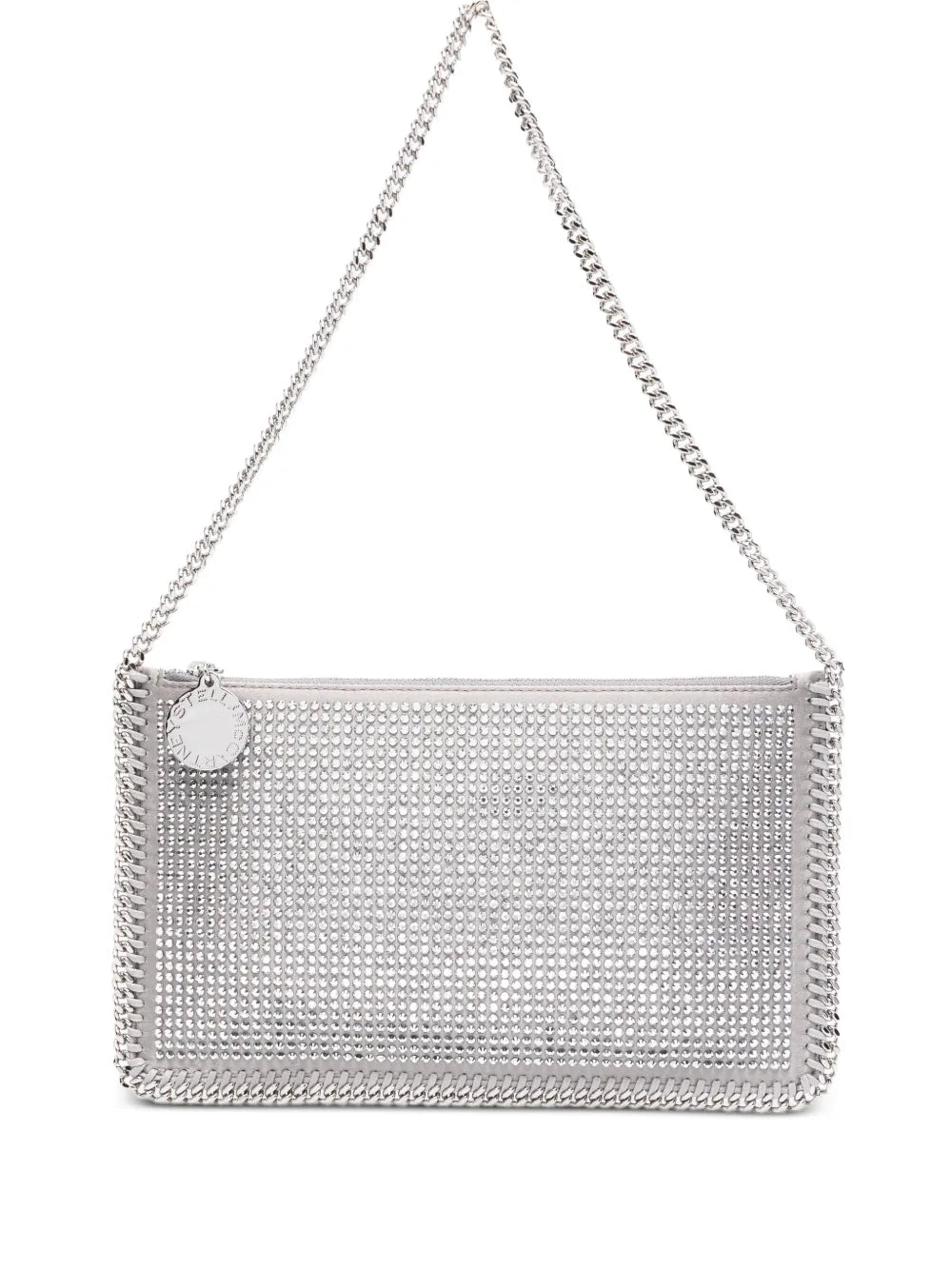 Stella Mccartney Falabella Pochette Crystal Embellished Chain Shoulder Bag — Same as shown — Size One Size — Front View