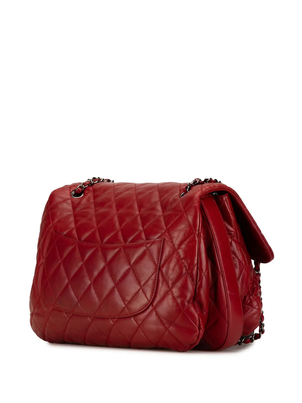 Chanel Pre Owned 2011 Maxi Lambskin 3 Accordion Flap Shoulder Bag — Same as shown — Size One Size — Side View