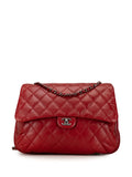 Chanel Pre Owned 2011 Maxi Lambskin 3 Accordion Flap Shoulder Bag — Same as shown — Size One Size — Front View