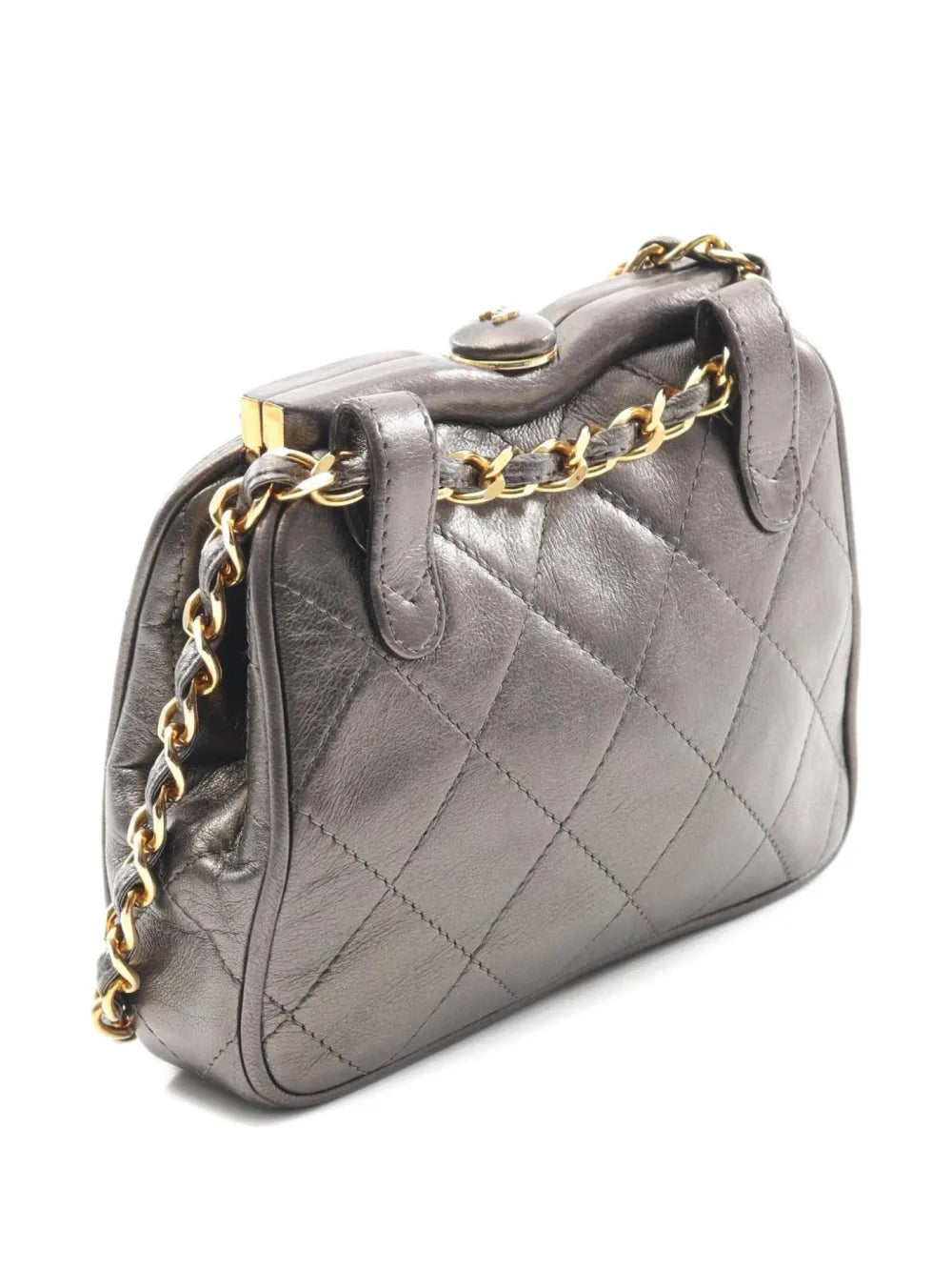 Chanel Pre Owned 1989 1991 Matelasse Chain Shoulder Bag — Same as shown — Size One Size — Side View
