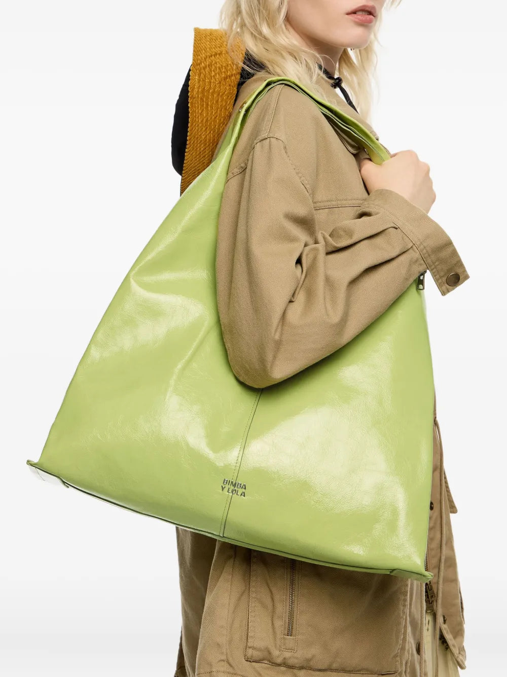 Bimba Y Lola Maxi Bikini Paper Shoulder Bag — Same as shown — Size One Size — Side View
